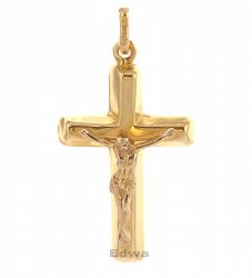 Zawieszka krzyżyk złoty pr.585